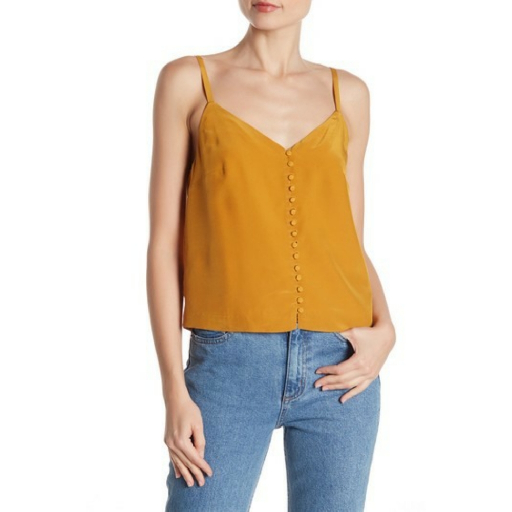 NWT Madewell Silk Button Front Camisole